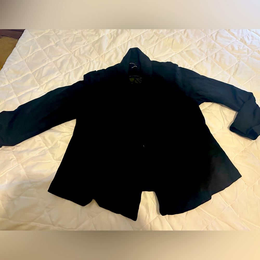 Torrid Studio black ponte peplum blazer size 2